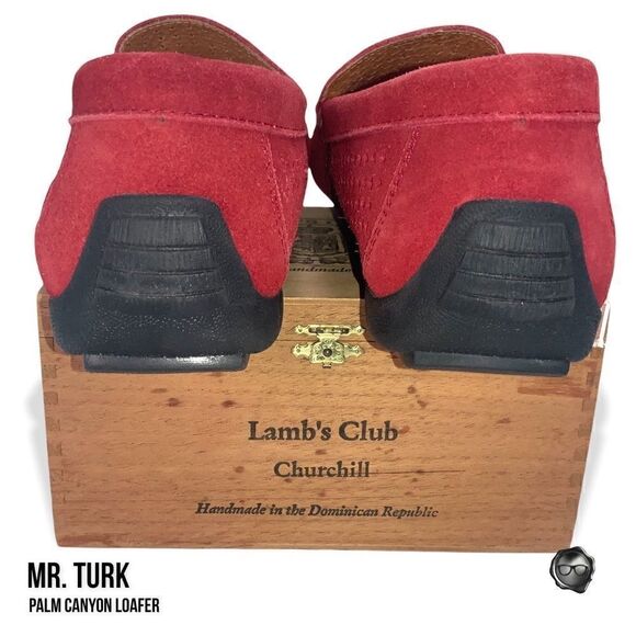 MR TURK PALM CANYON LOAFERS IN RED SUEDE MEN’S SIZE 9 LEATHER DRIVING MOCCASINS - Picture 8 of 12